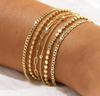 Bohemian Minimalist Women's Hand Jewelry Set: 6 Multi-layer Simple Bracelets