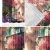 2pcs, 2D FLAT PRINTING Curtains (Without Rod) Garden Elegance Digital Printing On Holiday Curtains Semi-Sheer Curtains