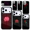 Capa Case for iPhone 17 Air 16 Pro Max 15 Plus 11 13 Mini 14 12 Back Phone Cover Neon Rose