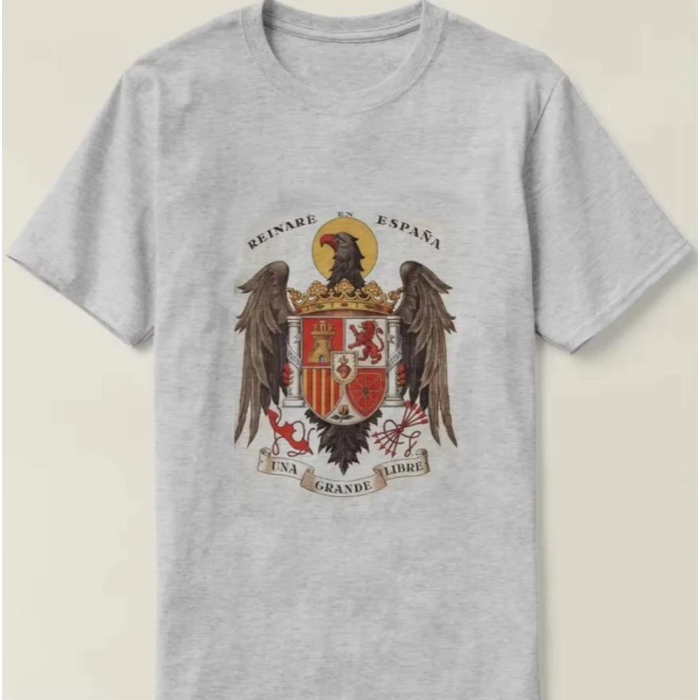 T-shirt Grafica Stemma Aquila di San Giovanni Imperiale Spagnola 100% Cotone Girocollo Manica Corta Estiva Casual da Uomo