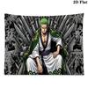 Roronoa Zoro Wall Tapestry Aesthetic Wall Hanging Printed Fabric Blanket Decorative Tapestries for Bedroom Living Room Home Decor