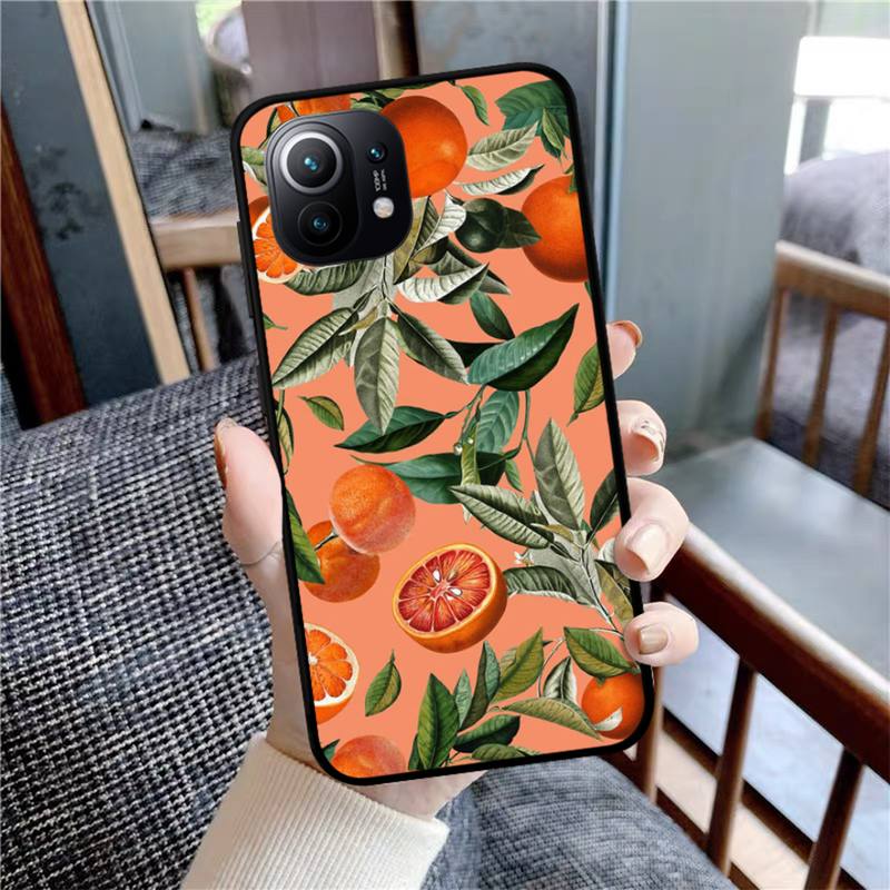 Sommer grüne Blätter Frucht Zitrone Pfirsich Handyhülle Für Xiaomi Mi Note 10 Pro 8 Lite 9 Se 10T 6X 6 5X 5 F1 Mix 2S Max 2 3 Hülle