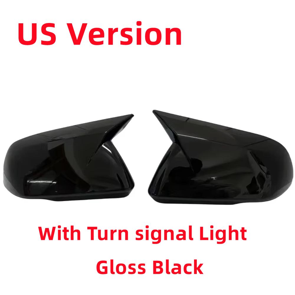 &  Version For Ford Mustang 2015-2024 Mirror Caps Pair Car Side Wing Rearview Mirror Cover Ox Horn Rearview