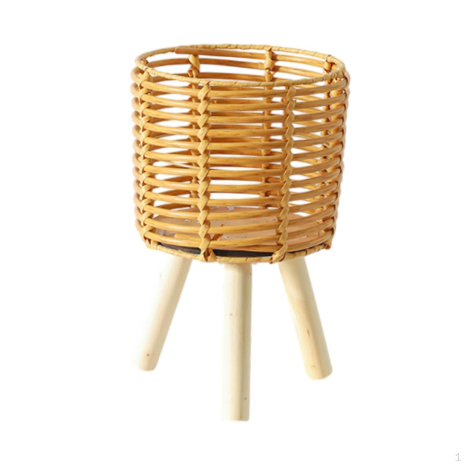 

Подставка для цветочного горшка для растений в помещении, корзина для растений, декор для дома, удобная сборка, плетеная для Small