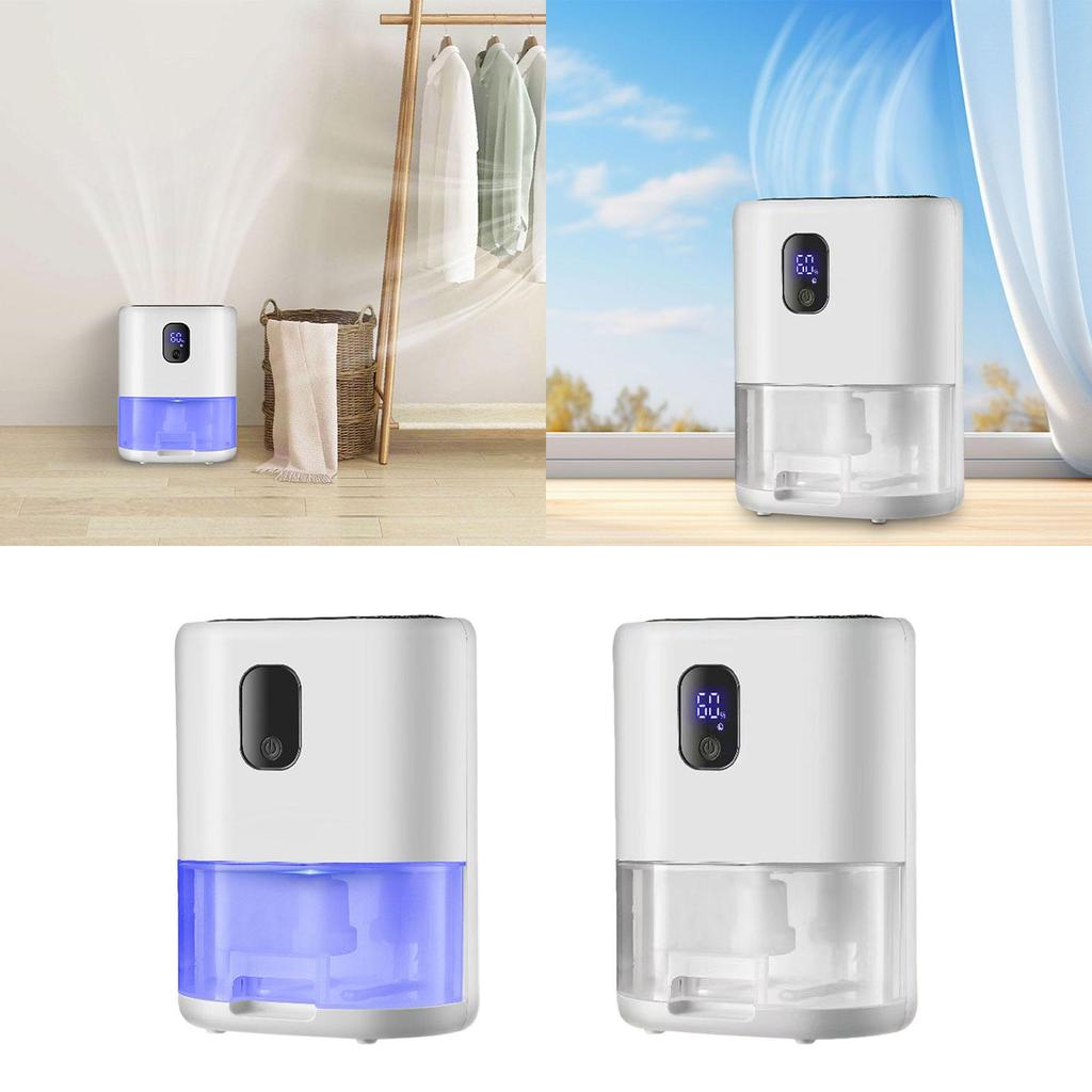Small Dehumidifier Portable Auto Off Quiet 1L Water Tank Bedroom Bathroom Dehumidifier for Bathroom Office Laundry Wardrobe Room