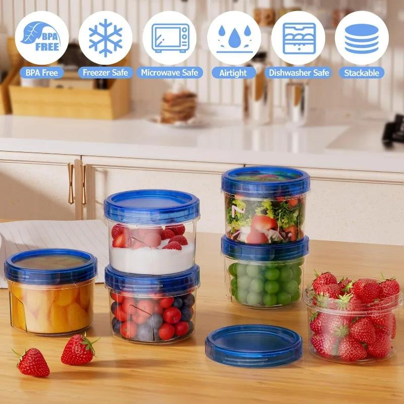 1/10pcs Food Storage Boxes Portable Kitchen Vegetables Fruits Meat Sealed Preservation Boxes Outdoor Picnic Sealed Containers