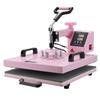 Heat Press Machine 15x15 In 8 In 1 with 30oz Tumbler Press T-Shirts Pink