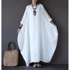 Spring Loose Plus Size Cotton Linen Long Maxi Casual Comfortable Dress Lightweight High Recognition Elegant with Flattering Chic Dress