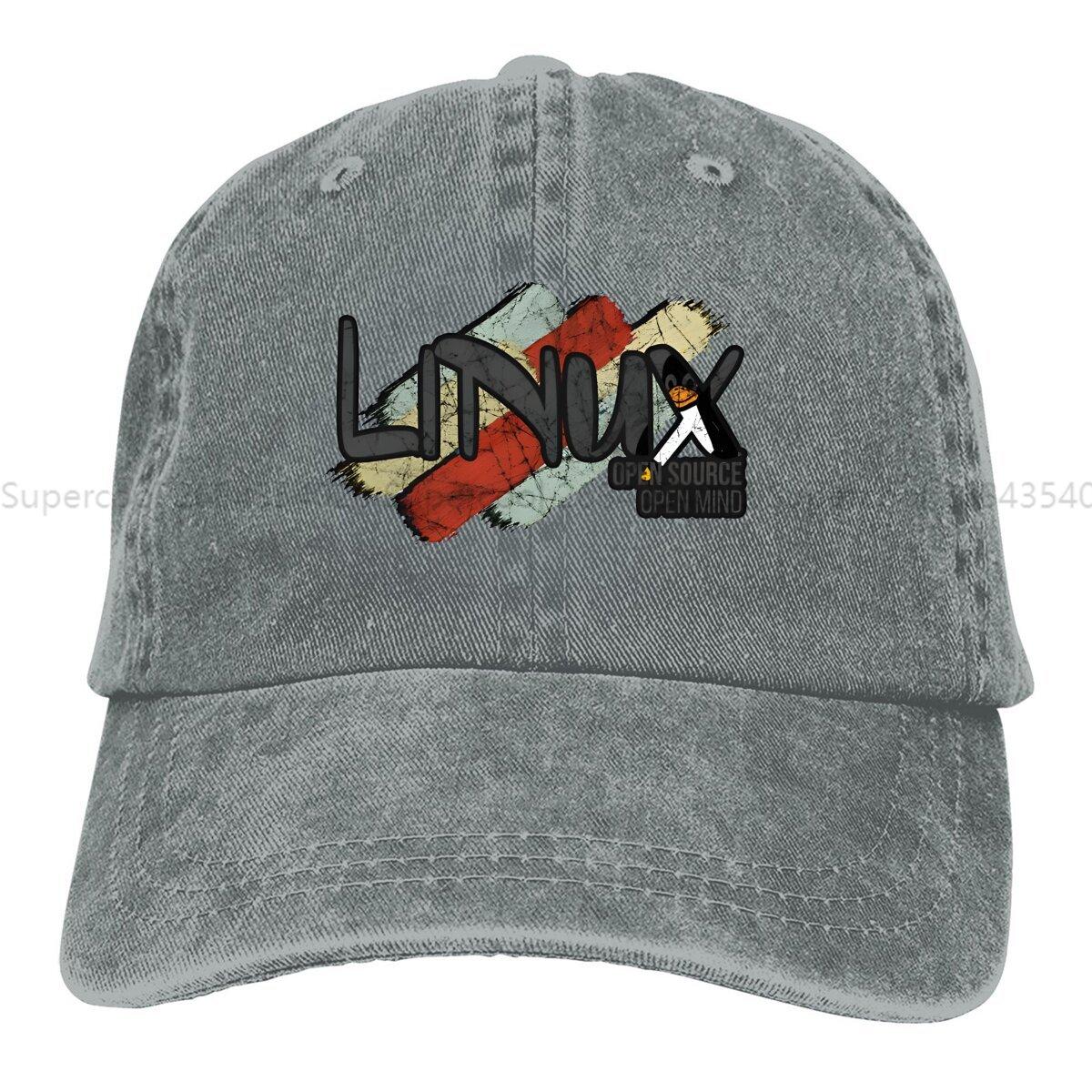 Linux Open Source Open Mind Baseball Cap Unisex Hats Wounisex Visor Protection Snapback Linux System Caps One Size