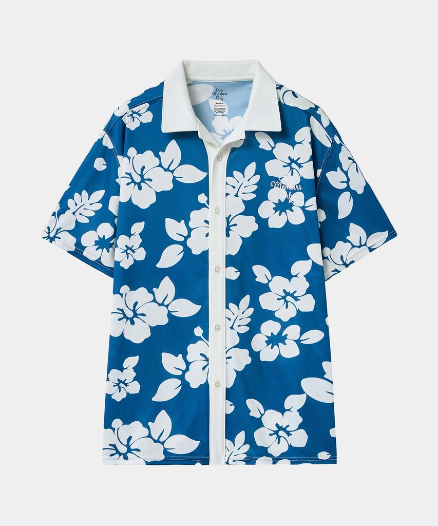 CREW MEMBERS ONLY Resort Shirt Flower Blue