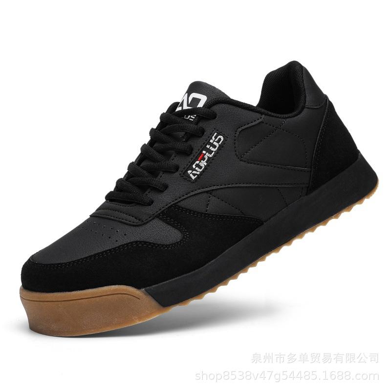 Четыре сезона Ретро Кожаные Парные Обувь Форрест Гамп Легкие Беговые Кроссовки 39 чёрный