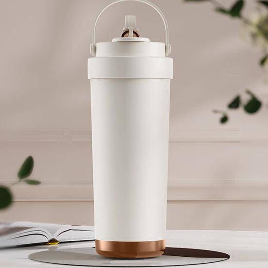 750ml Stainless Steel Thermal Cup Double Wall Vacuum Insulated Mug with Leak-Proof Lid Three-in-One Spout Design Coffee Cup