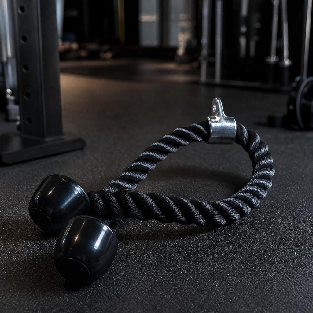 Triceps Rope with Rotating Connector Strong Cable Pull Non-Slip