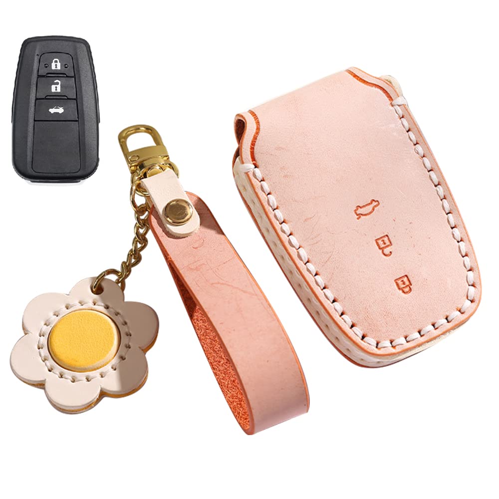 Etui na kluczyk Toyota Smart Key, Pokrowiec na kluczyk, Prawdziwa skóra, Skóra Fog, Uchwyt na kluczyk Specjalnie