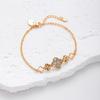 Four-leaf Clover Bracelet Copper Set with Zircon Fashionable Women's Bracelet