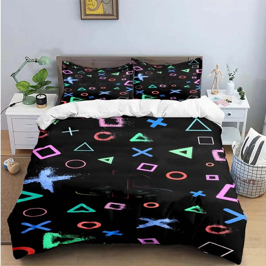 Gamer Controller Print Bedding Sets Exquisite Bed Supplies Set Duvet Cover Bed Comforter Set Bedding Set Luxury Birthday Gift