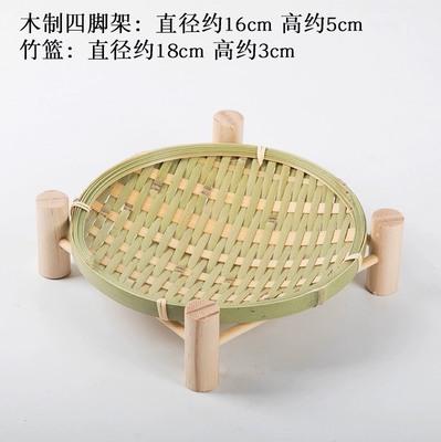 Handmade Bamboo Woven Products Bamboo Screen Bamboo Basket Storage Basket Fruit Dish Dim Sum Tray Farm Woven Round Dustpan