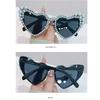 Heart-shaped Design Cat Eye Eyewear UV400 Protection Beach Party Sun Glasses  Women
