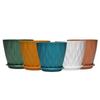 High Quality Indoor Outdoor Polychrome Small Plastic PP Flower Pots for Apartments & Hotels