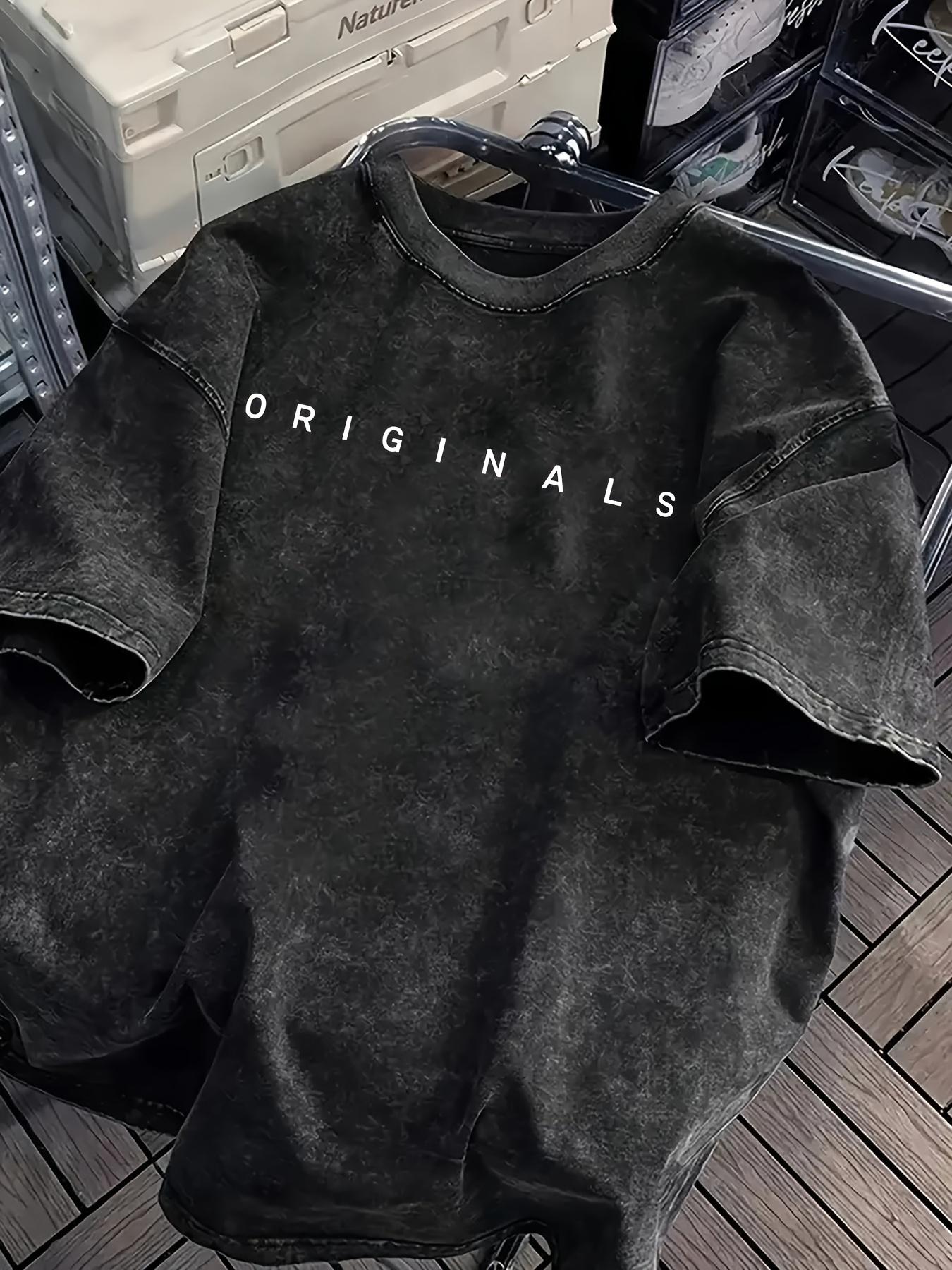 

Washed Summer Cotton Mens TShirt Comfortable Fabric ORIGINALS Letter Print Street Style Fashion Item Suitable Outdoor Wear S