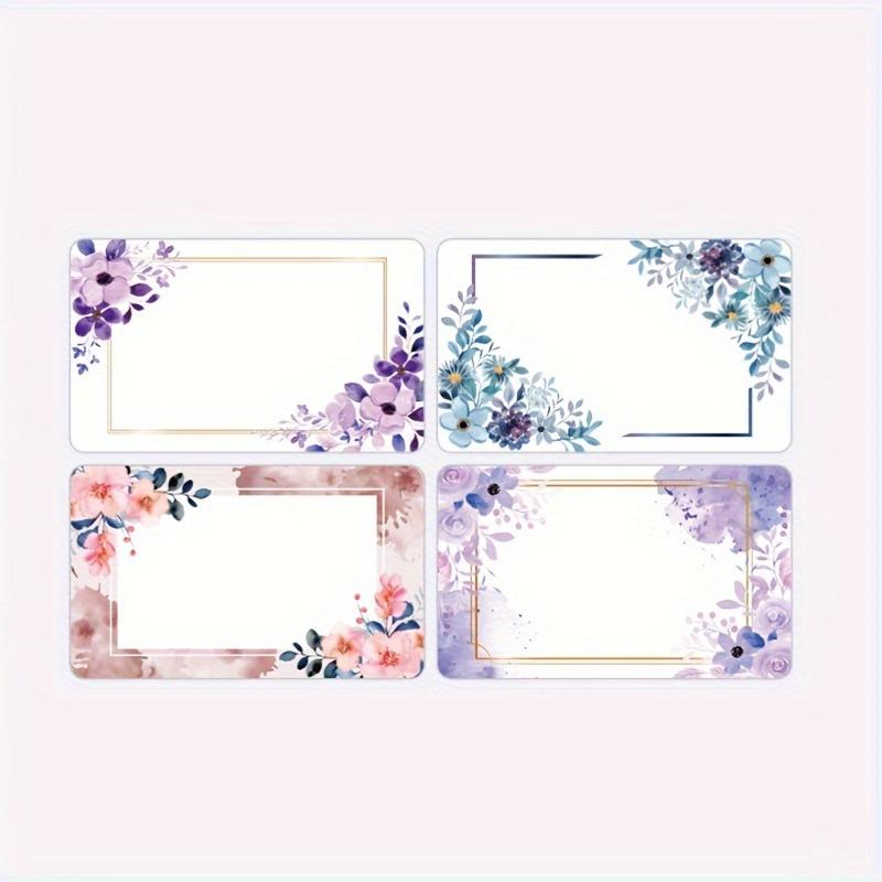2 rullar/4 rullar Blommor Namnetiketter Kök Tomma Handskrivna Datumklistermärken Kylskåp Frys Matförvaring
