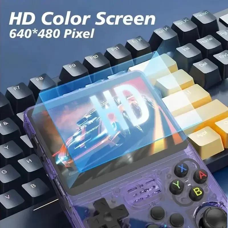 R36S Handheld-Spielekonsole, 3,5-Zoll-IPS-Bildschirm, 128 GB, 20.000 klassische Retro-Spielekonsolen, Linux-System, tragbarer Taschen-Videospiel-Player
