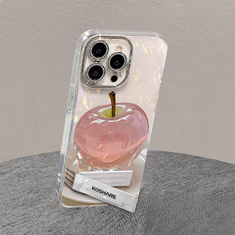 Crystal Apple Bracelet Applicable To Apple 13 Mobile Phone Case Huawei Mate70pro Advanced Sense 16/15 Girls