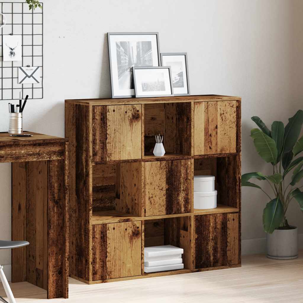 Bookshelf Vintage Wood Look 90 x 28 x 90 cm Engineered Wood
