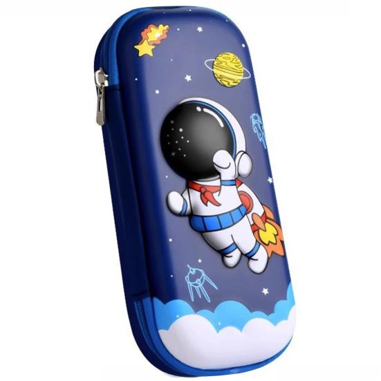 Pencil Case Space-Themed Design Large Capacity Extra Large Pencil Pouch Multiple Compartments Smooth Zipper Stationery Organizer