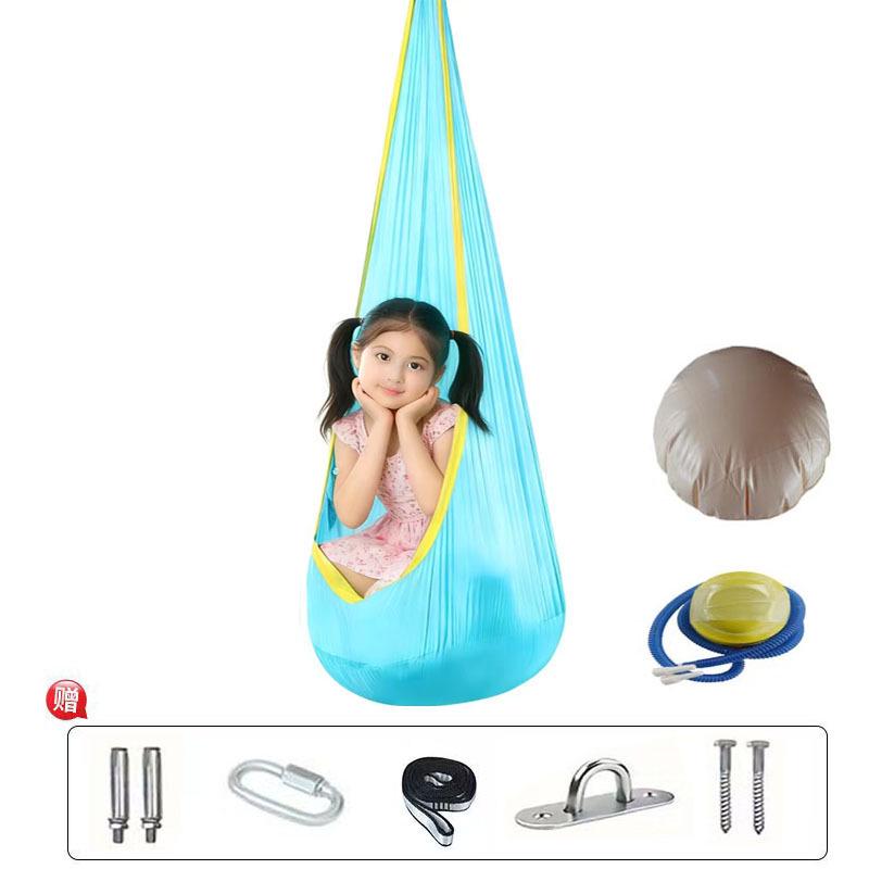 Children's Hanging Chair with Inflatable Cushion - Portable Swing for Parks and Yards