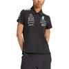 adidas X Mercedes-Amg Petronas F1 Team Ss25 Mode Weich Vielseitig Gestreift Bequem Kurzarm Poloshirt Damen Oberteile Schwarz JX0759