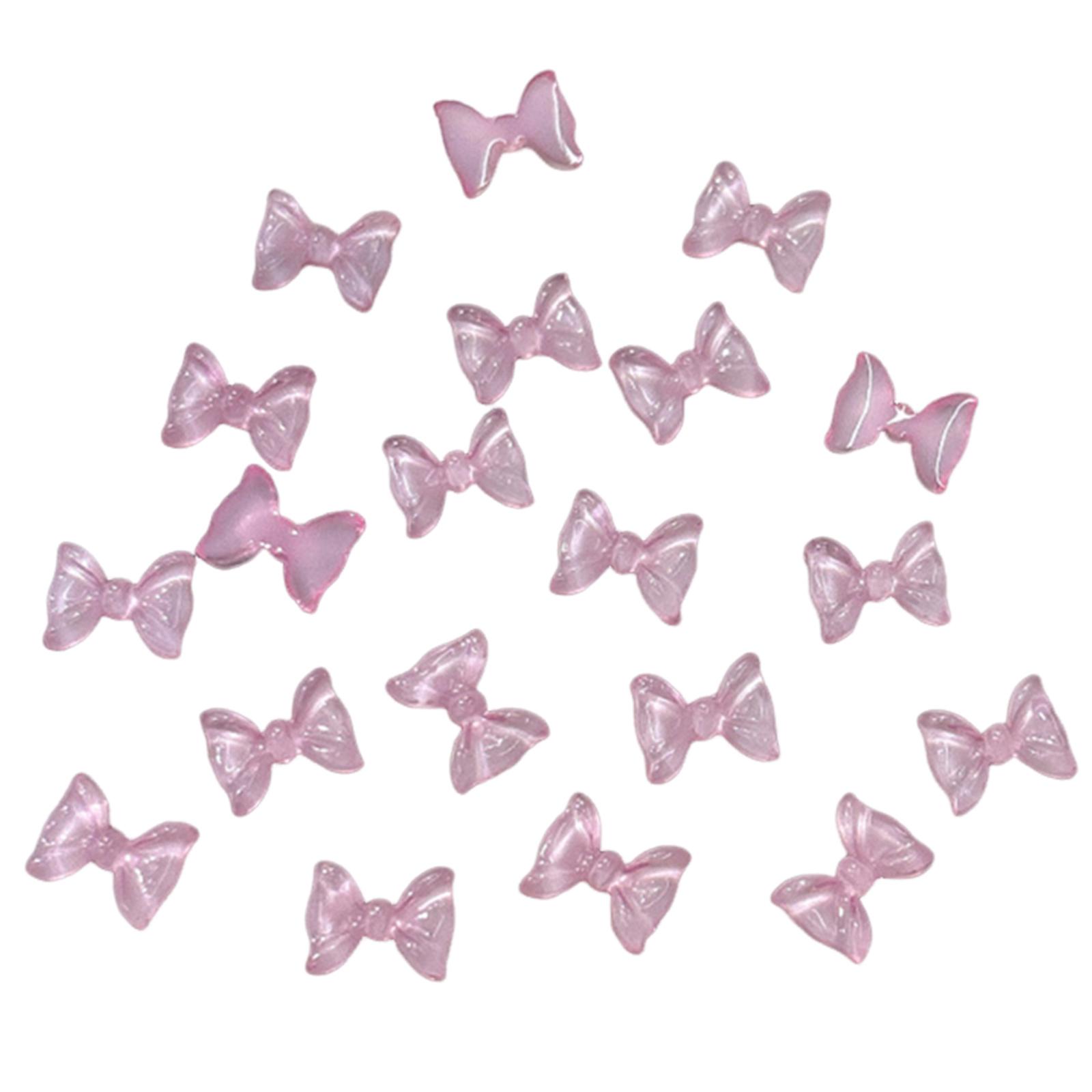 

50 шт./набор 3D-бант для ногтей, подвески-бантики из сладкой смолы, подвески-бантики для ногтей, сделай сам, принадлежности для ногтей, украшения для вечеринки, свадьбы розовый