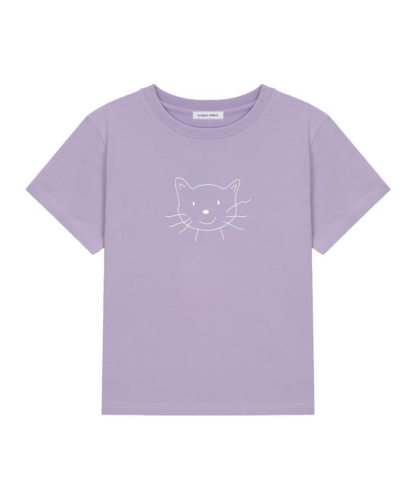 Eolaiteuaenggeul Cat Face Crop Tee (3 Color)