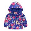 Bedruckte Jacke Strickjacke Kinder Mädchen Jungen Kapuzen Langarm Reißverschluss Blumen Auto Cartoon Windjacke