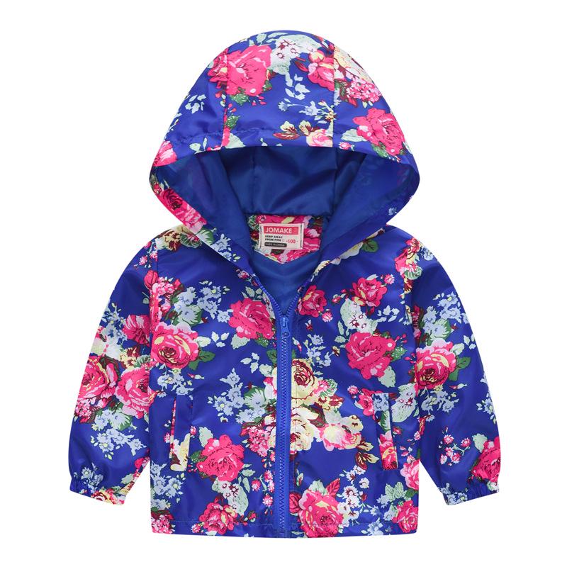 Bedruckte Jacke Strickjacke Kinder Mädchen Jungen Kapuzen Langarm Reißverschluss Blumen Auto Cartoon Windjacke