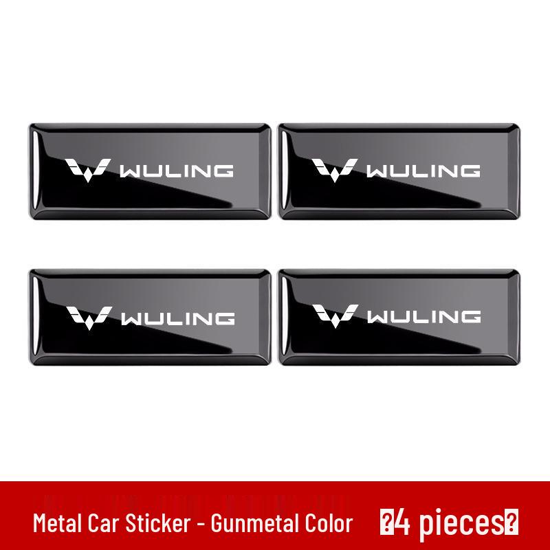 Wuling Bingo Plus Auto Metallplakette: Kreativer Dekorationsaufkleber für Mini-Sternenlicht- & Macaron-Modelle