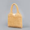 Fashion Hand-knitted Hollw Out Clutch Bead Woven Purse and Handbags Vintage Patchwork Shoulder Bag Female Summer Beach Totes Sac