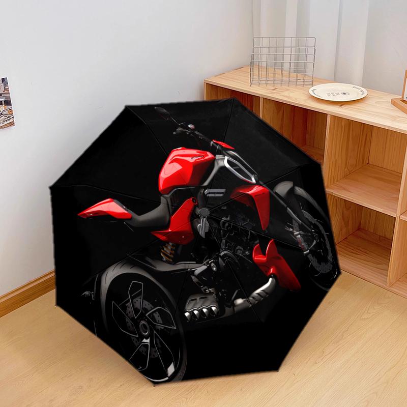 

1 PC Automatic Folding Umbrella - car Pattern, Portable & Foldable Design with 8 Ribs, Christmas Birthday Gifts