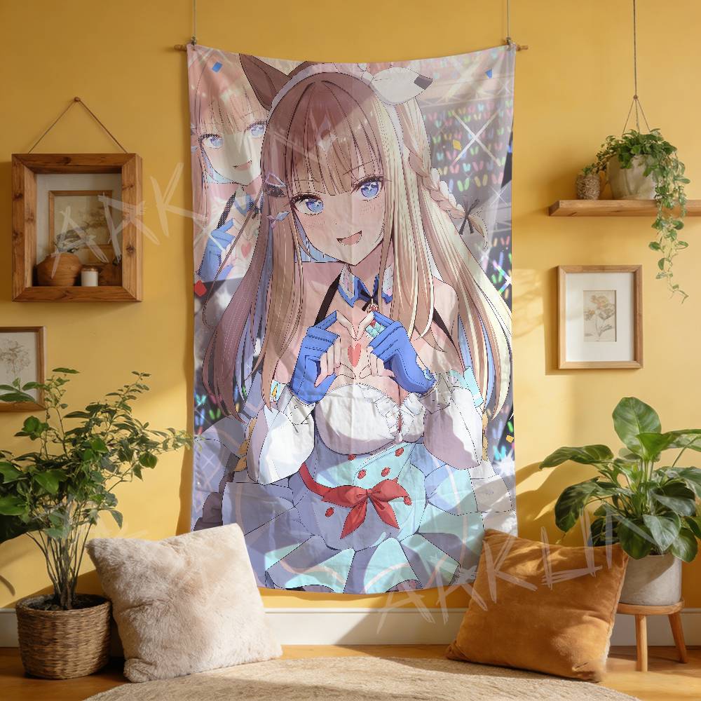 Tapestry Decorative Hot Uma Musume Anime Gaming Girl Tapestry Wall Art Hanging Dorm Background Cloth Banner Fans Gift Home Decor