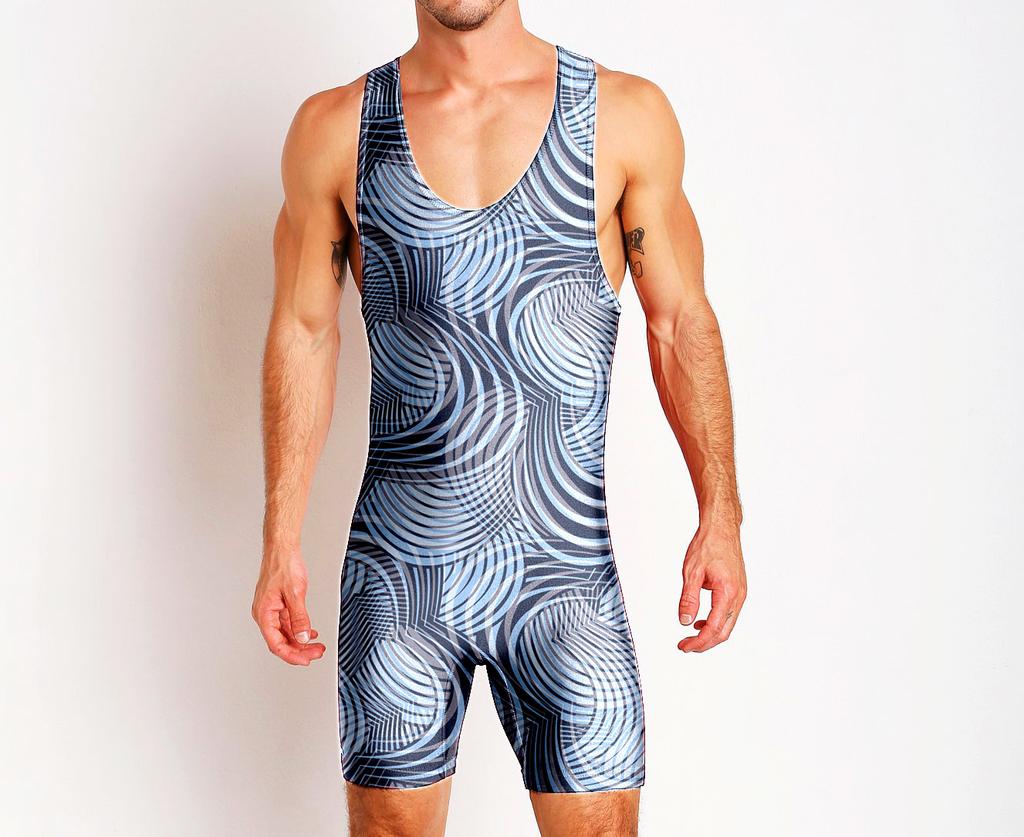 Wrestling suit Wrestling suit One-piece swimsuit Men's gym suit Sportswear Sweat-absorbing light weight training suit