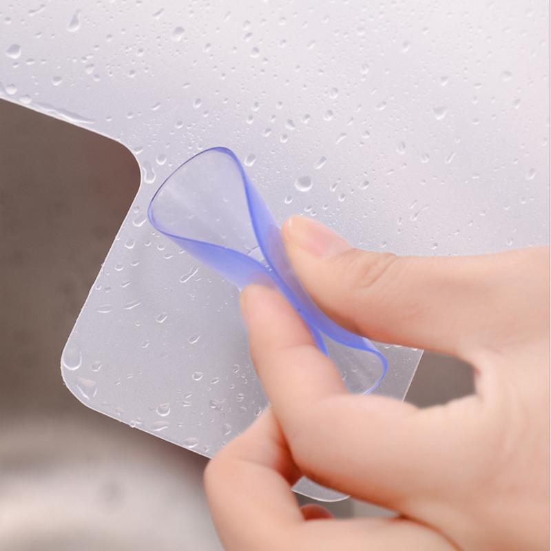 1Pc Shelf Wall Shelf Sucker Splash Water Baffle Pool Board Kitchen Rack Bathroom