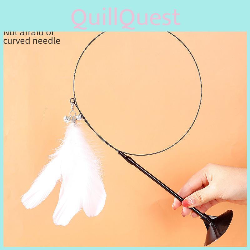 Cat Toy Feather Wand With Steel Wire For Stimulation And Exercise