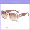 Chic Pink Frame Square Sunglasses With Pc Lenses Uv400 For Fashionable Outdoor Wear
