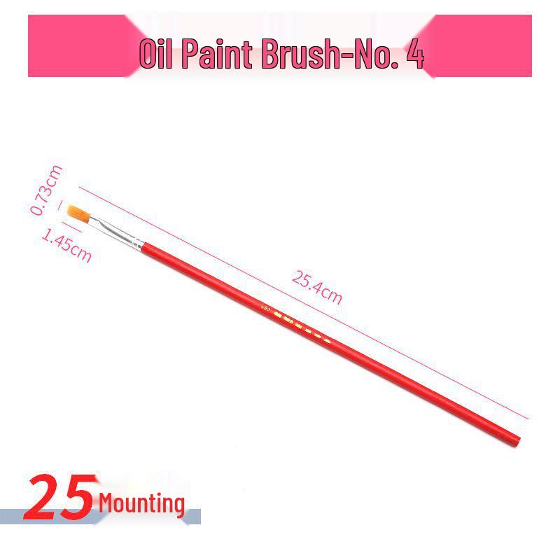 Small Flat Head Nylon Hair Paintbrush for Touch-Ups: Industrial & Art Use.