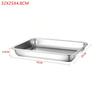 1PCS Deep Service Storage Tray Pan Stainless Steel BBQ Plates For Food Container Steamed Dishes Kitchen Pastry Baking Tools