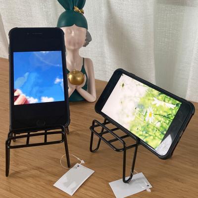 Mobile Phone Holder Process Electroplating Support Hollow Out Stable Effect Chair Not Using Phone Lazy Phone