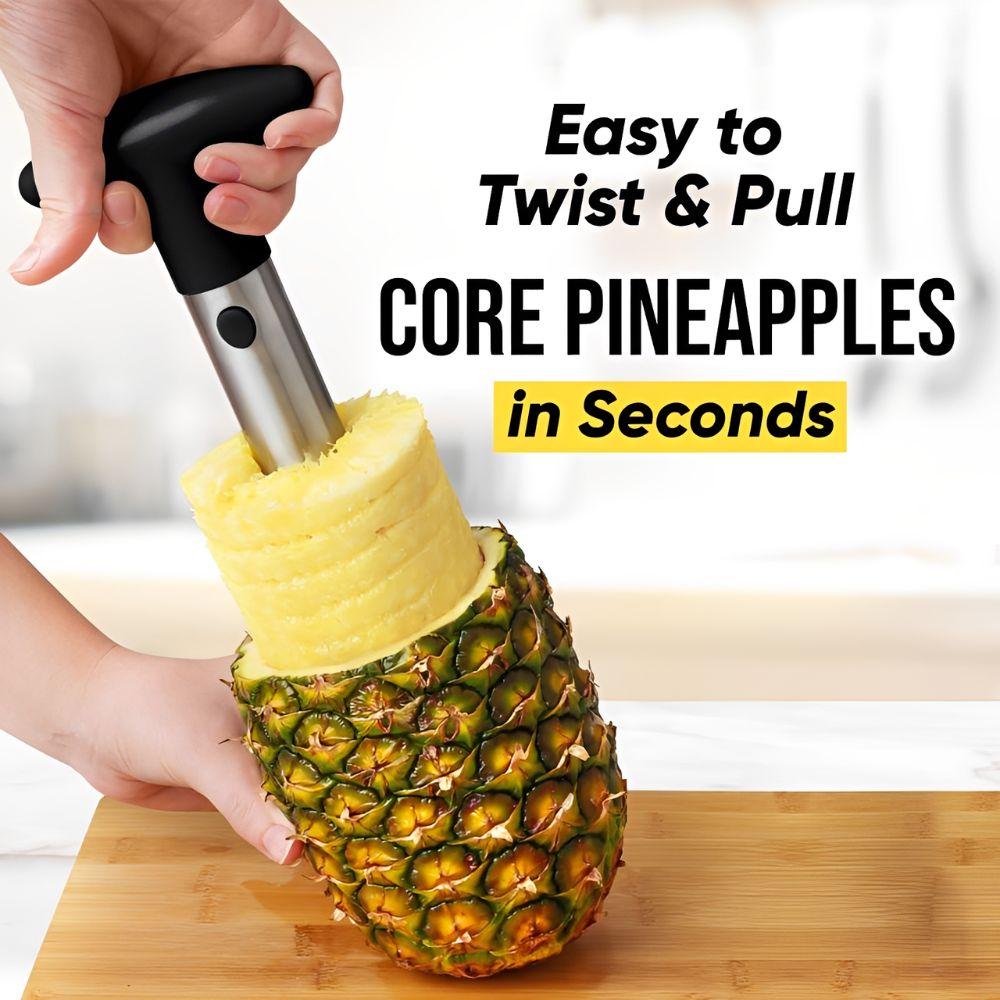 1pc Pineapple Corer and Slicer Tool Heavy‑Duty Stainless Steel Fruit Peeler Cutter for Quick Ring Slices YMY7