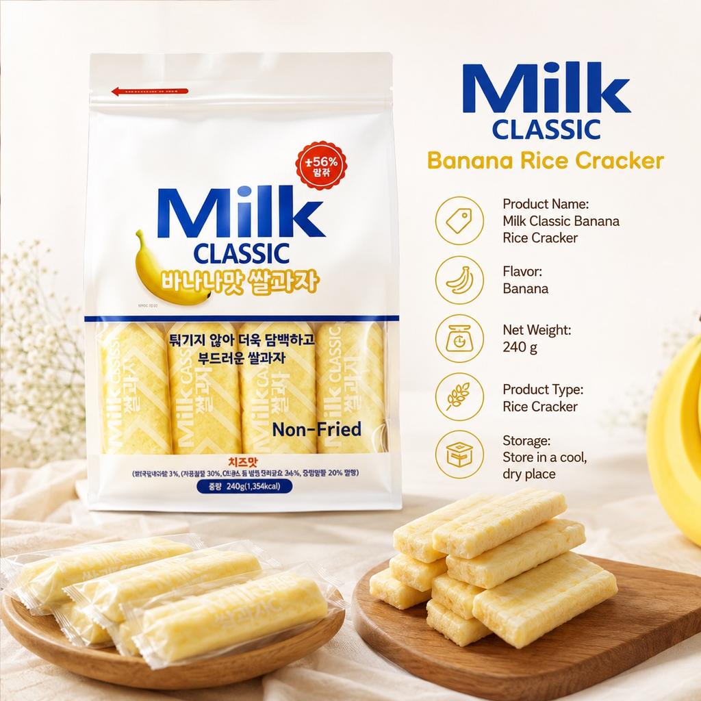 Mik Cracker di Riso alla Banana Classico 240g