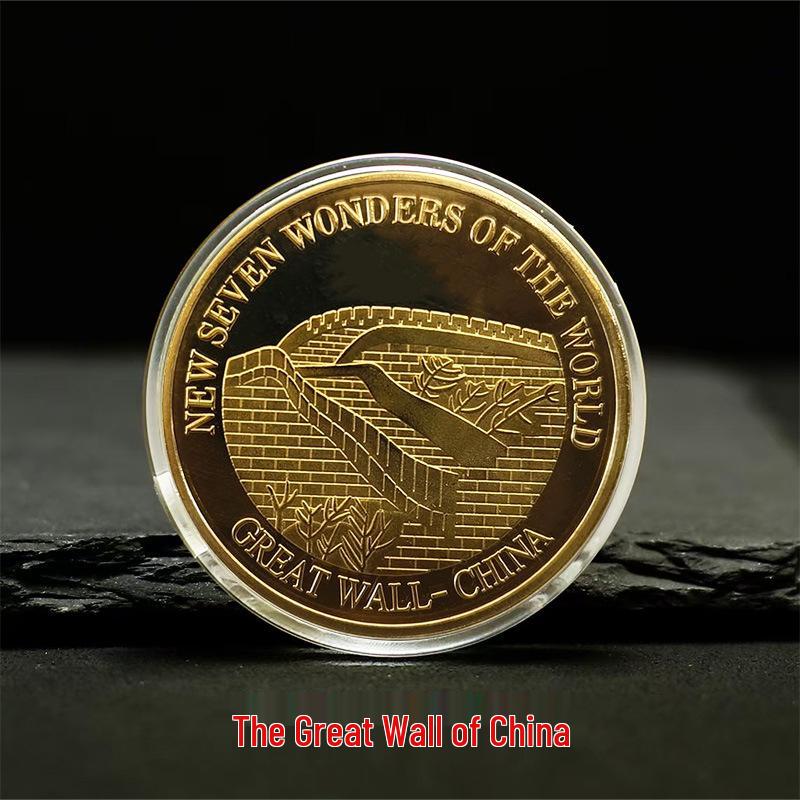 

Памятная монета: Новые семь чудес - Пирамида, Великая стена, Тадж-Махал, Колизей Медаль 40*2.5mm