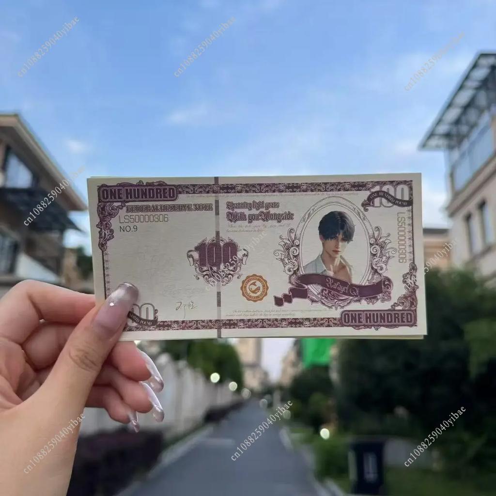 100 Sheets Love and Deepspace Sylus Caleb Rafayel Xavier Zayne Cosplay Anime Cartoon Banknotes Character Peripherals Fans Gifts